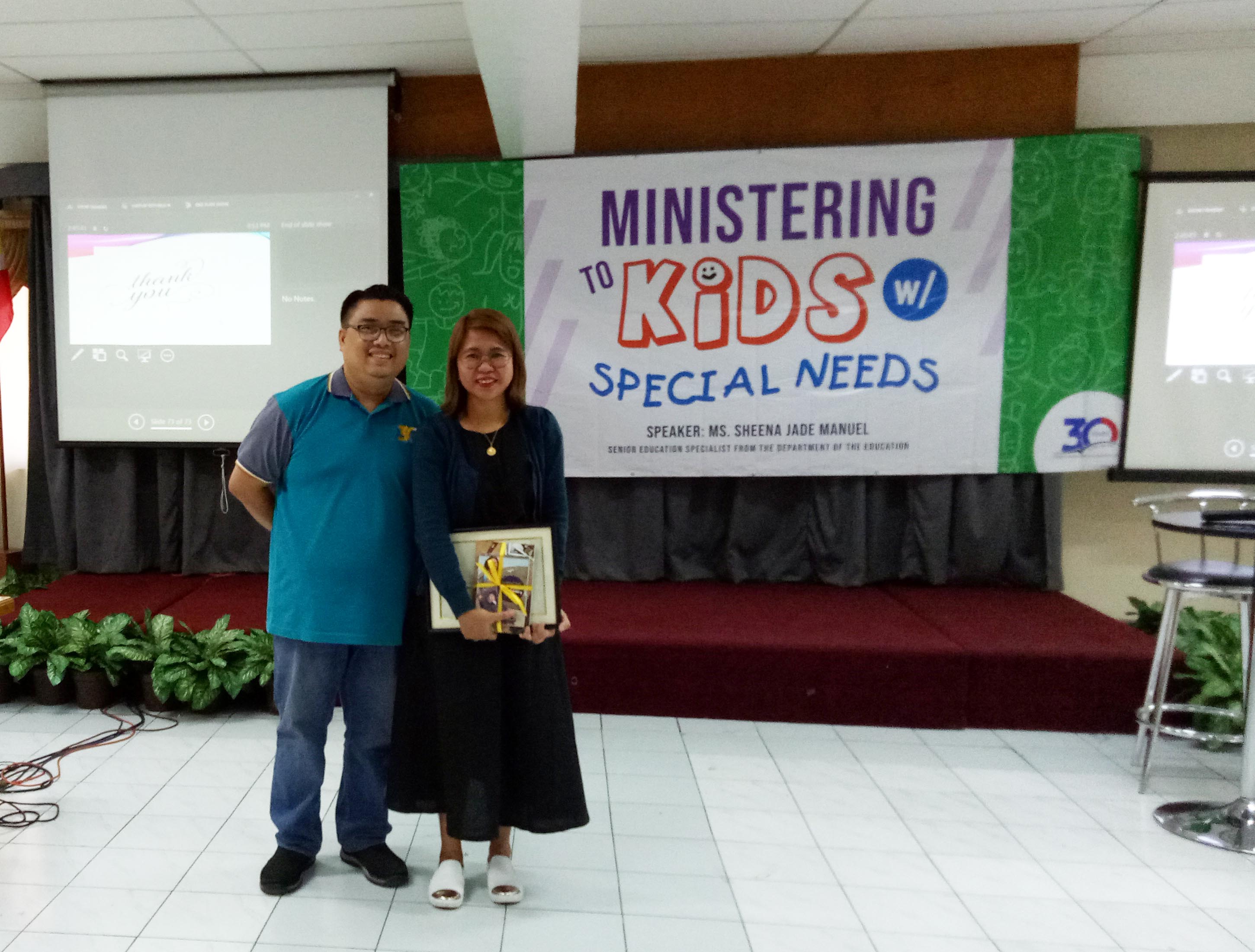 The speaker with CSM Training Officer, Ptr. Reuel Alfonso